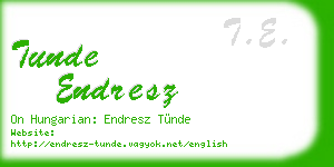 tunde endresz business card